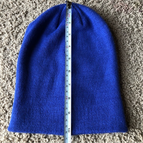 Royal blue smiley face beanie - Picture 4 of 6